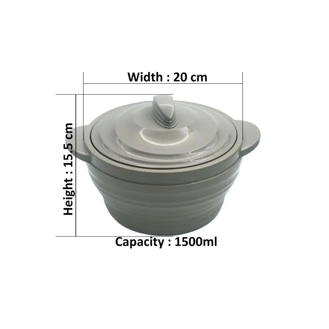 Stainless Steel Green Nayasa Cool Cornello Casserole with Lid - 1500ml