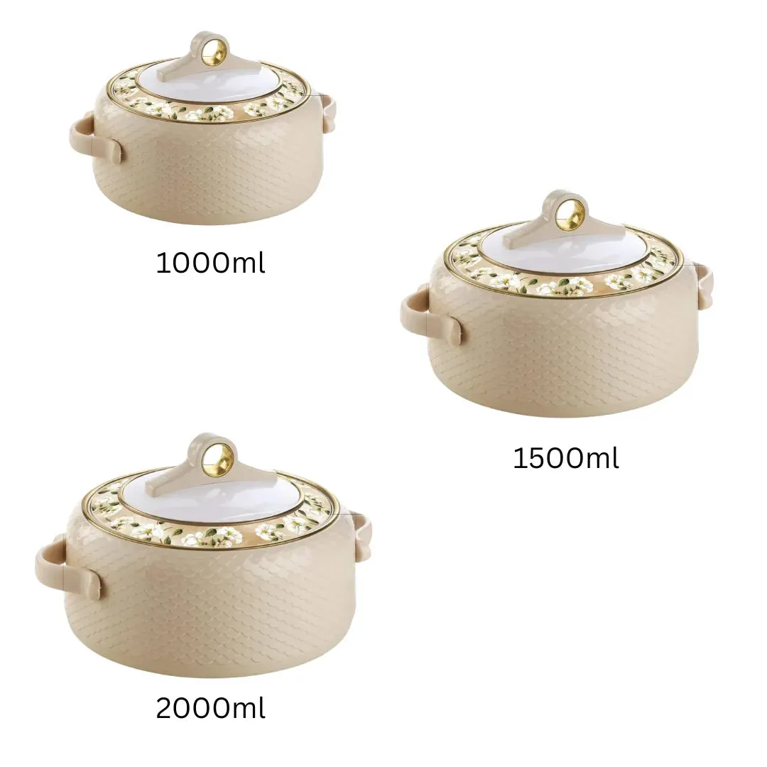 Nayasa Coral Casserole Set of 3 Light Brown (1000ml, 1500ml, 2000ml)