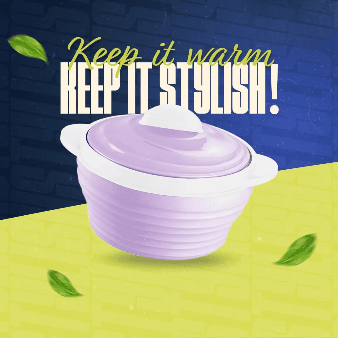 Nayasa Purple Cornello Casserole - 1500ml Stainless Steel with Lid