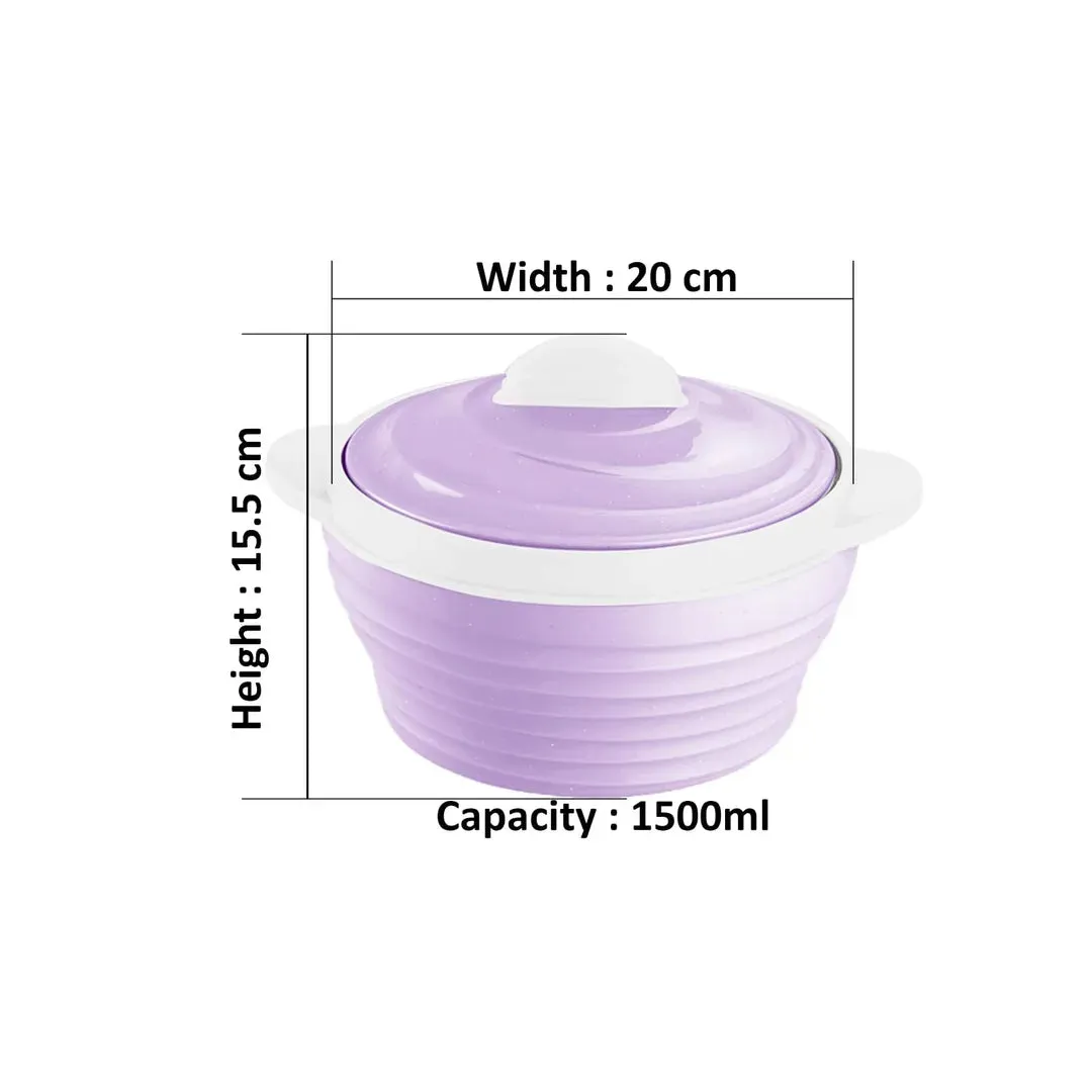 Nayasa Purple Cornello Casserole - 1500ml Stainless Steel with Lid