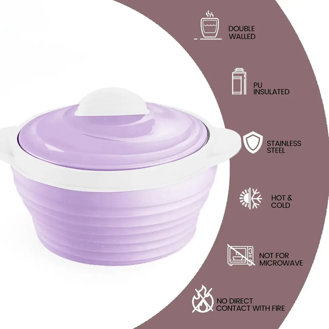 Nayasa Purple Cornello Casserole - 1500ml Stainless Steel with Lid