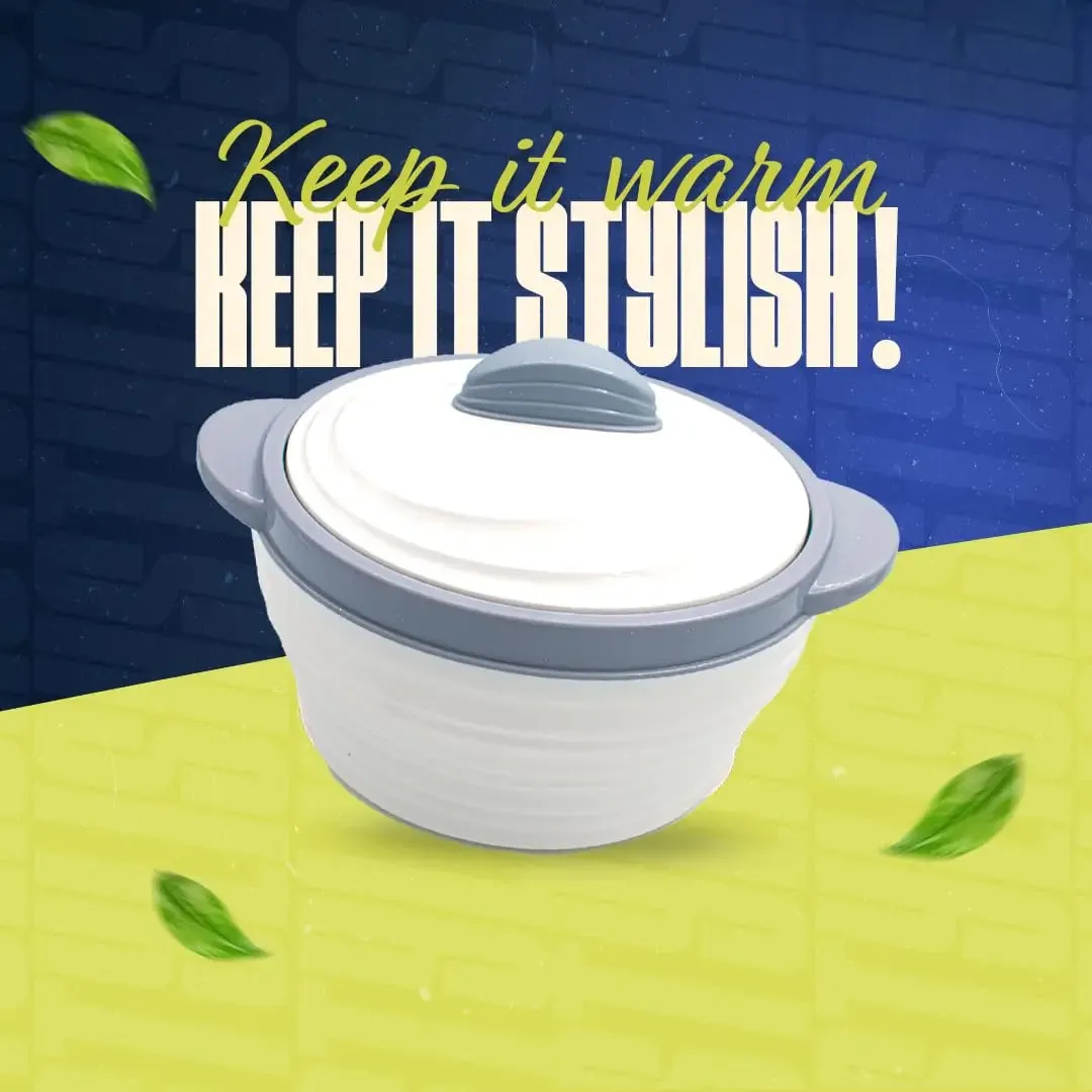 Nayasa White Cornello Casserole - 1500ml Stainless Steel with Lid