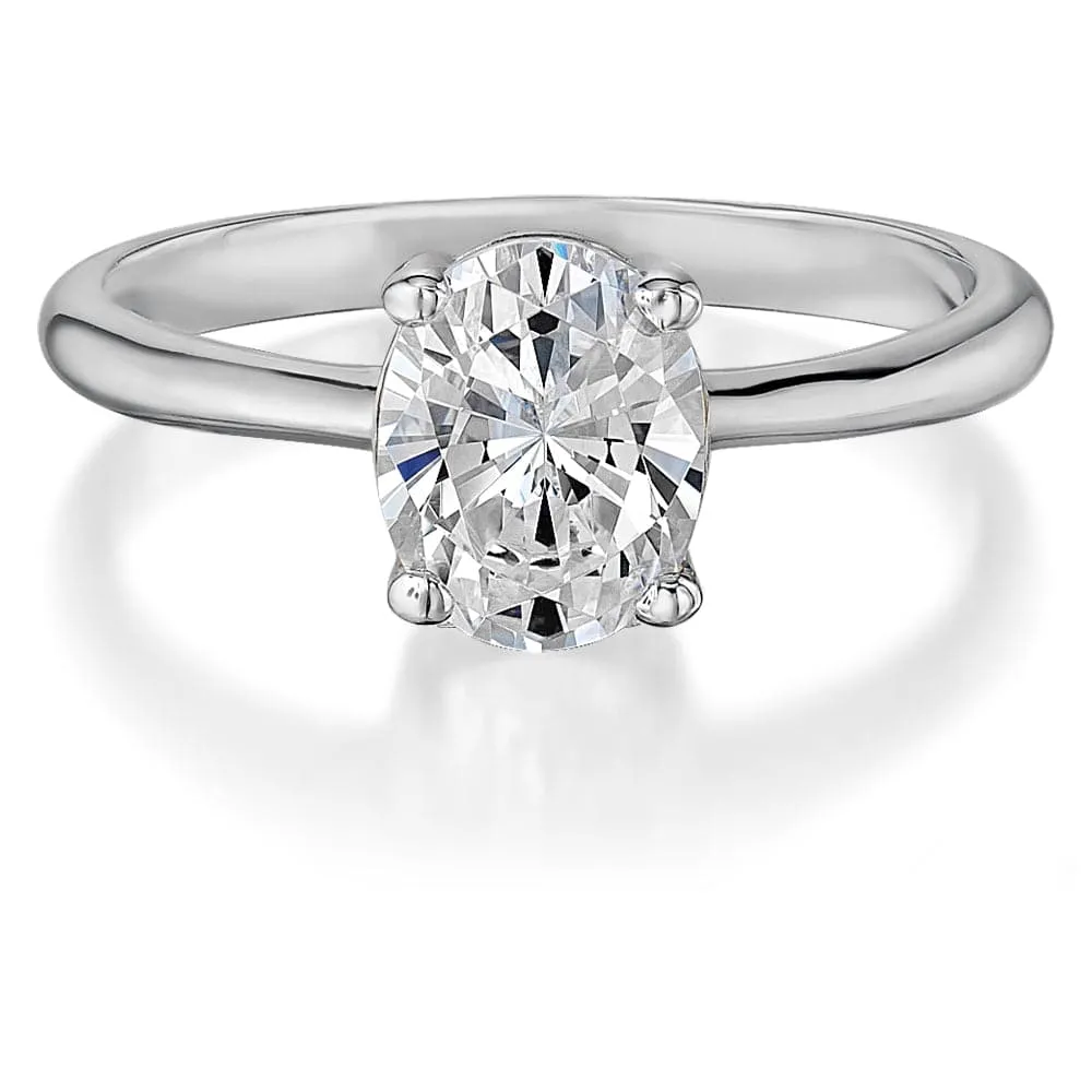 Oval Cut Solitaire Ring Set