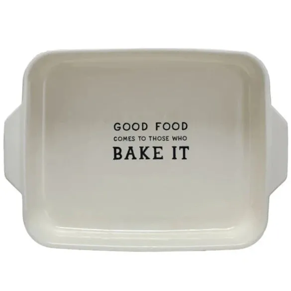 "Good Food Comes…" Stoneware Baking Dish - 1 qt.