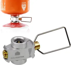 RULLINE Backpacking Fuel Transfer Device Gas Canister Refill Adapter, Portable Outdoor Gas Saver, Camping Canister Vent Valve