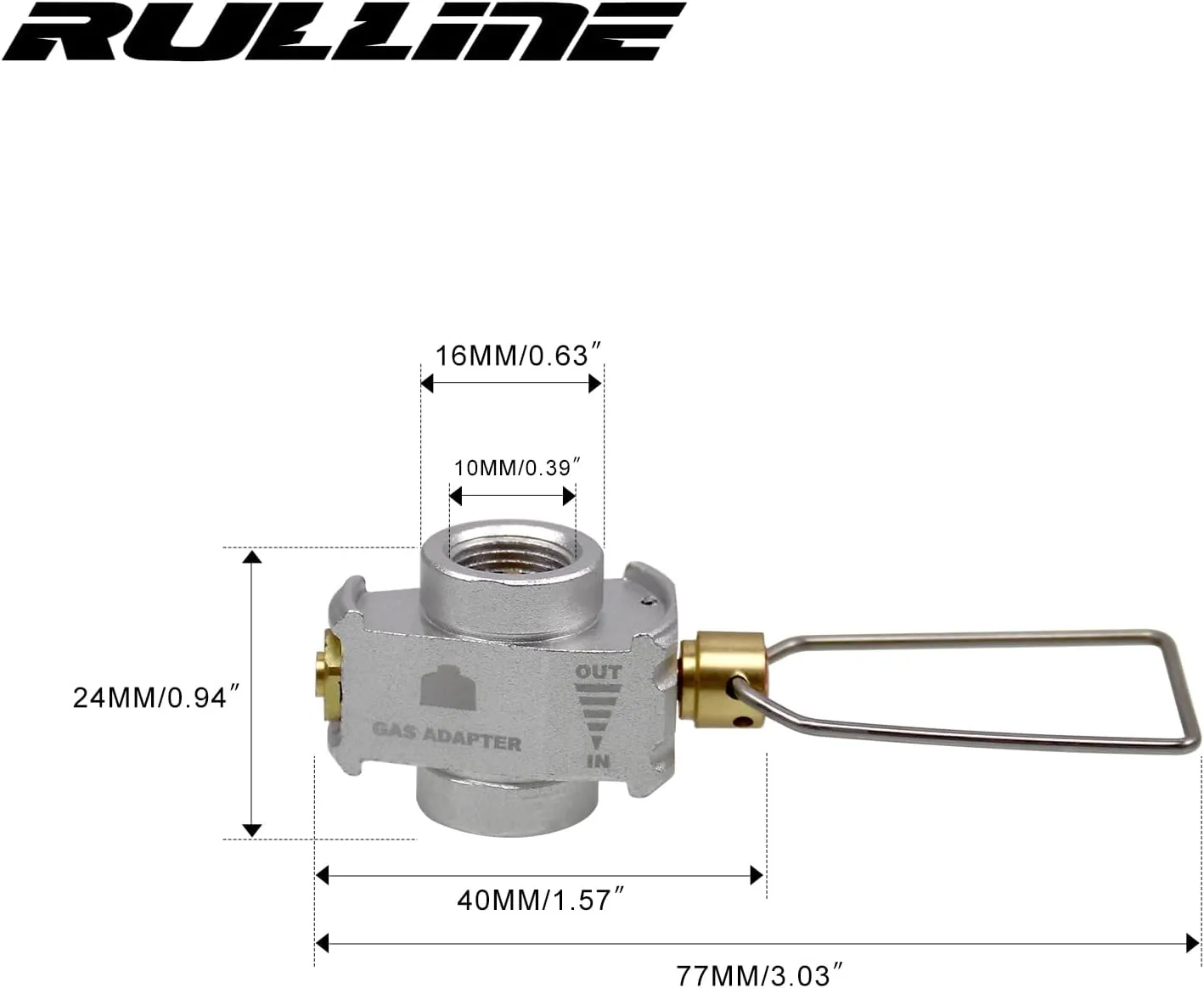 RULLINE Backpacking Fuel Transfer Device Gas Canister Refill Adapter, Portable Outdoor Gas Saver, Camping Canister Vent Valve