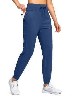 Soothfeel Women's Fleece Lined Joggers Water Resistant High Waisted Sweatpants Winter Warm Thermal Running Hiking Pant Pocket