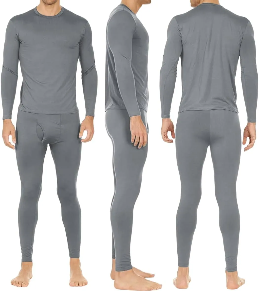 ToBeInStyle Men's Thermal Underwear Sets with Soft Brush Fleece Inner Lining