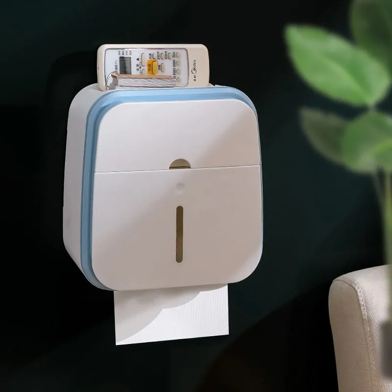 Wall-Mounted Bathroom Organizer Tissue Box Holder